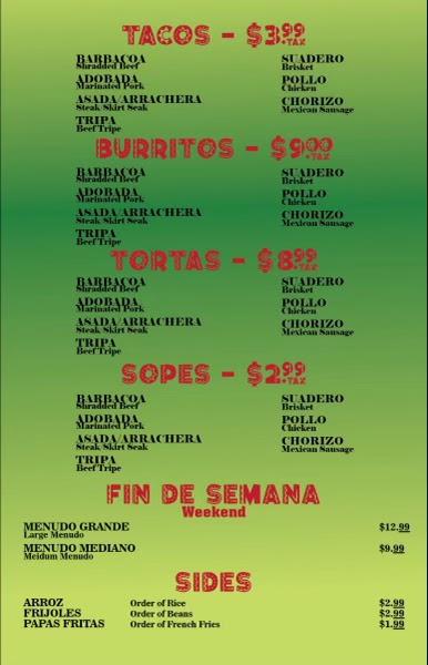 El Alteno Taqueria Menu image 4